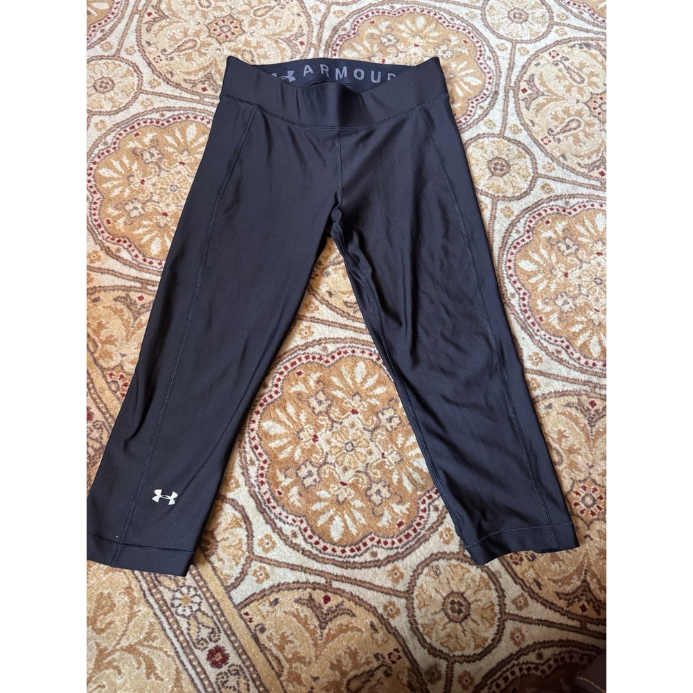 Women's Under Armour Medium M/8 Compression Heat Gear Cropped Leggings 20" Flip